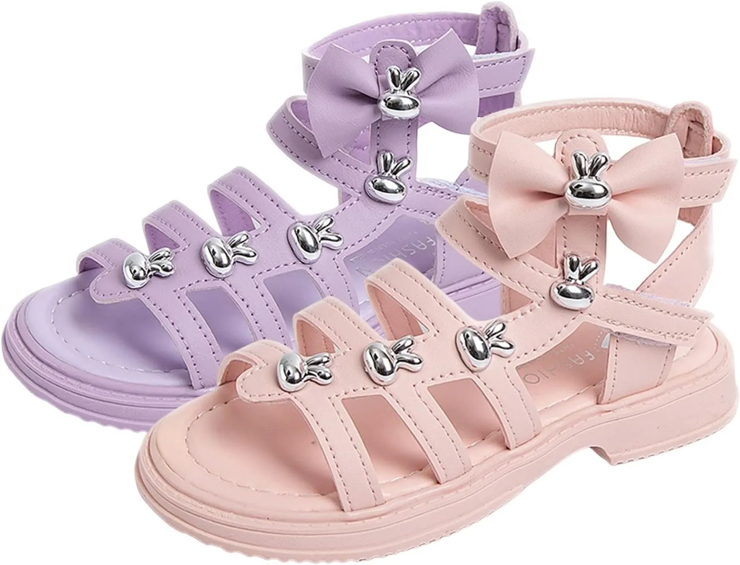 Light Shoes for Kids Top Flat Sandals Roman Sandals Big Children Summer Shoes for Girls Size 3