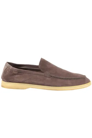 LORO PIANA BROWN MEN'S SUMMER WALK SUEDE LOAFERS EU 45 UK 11 US 12