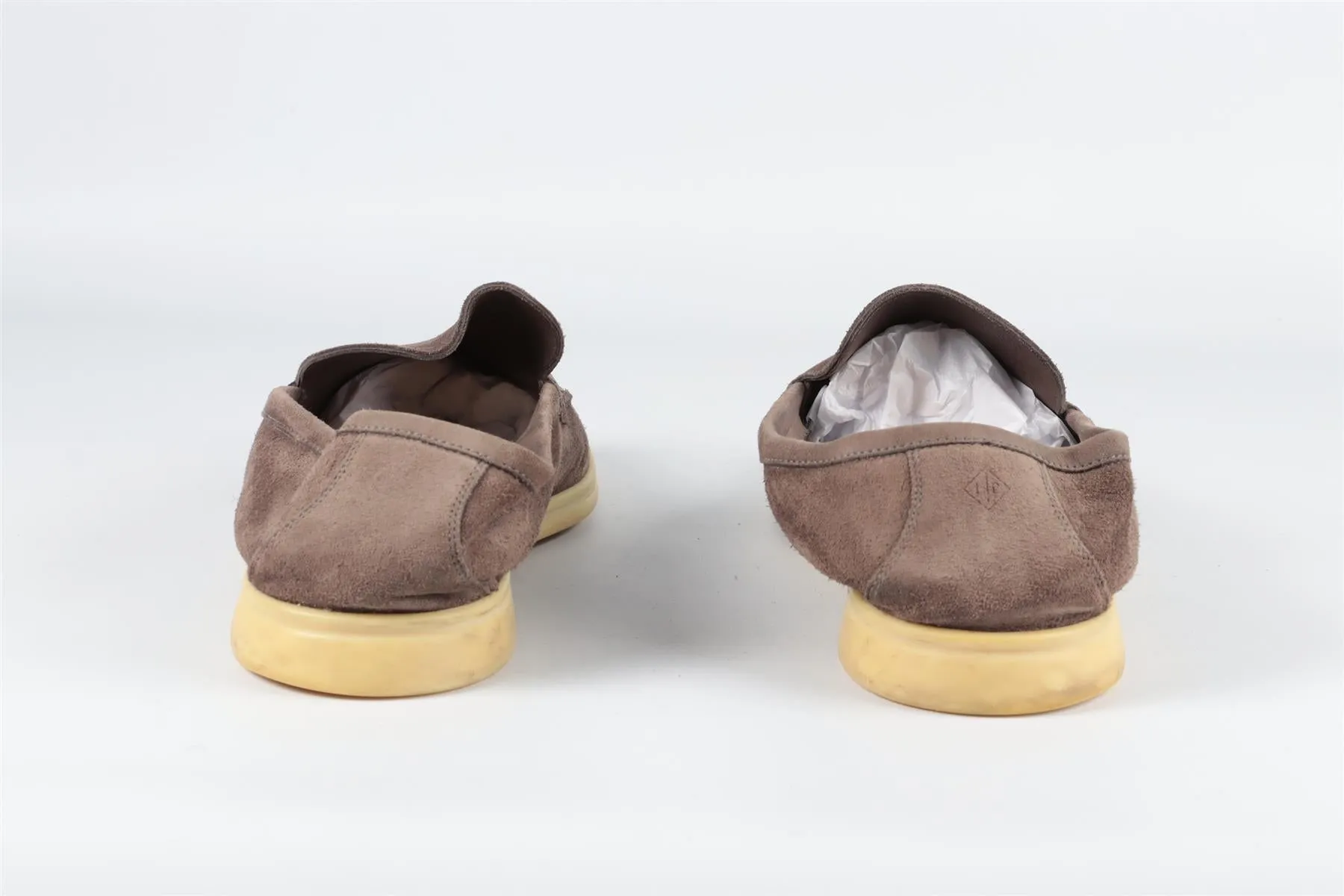 LORO PIANA BROWN MEN'S SUMMER WALK SUEDE LOAFERS EU 45 UK 11 US 12
