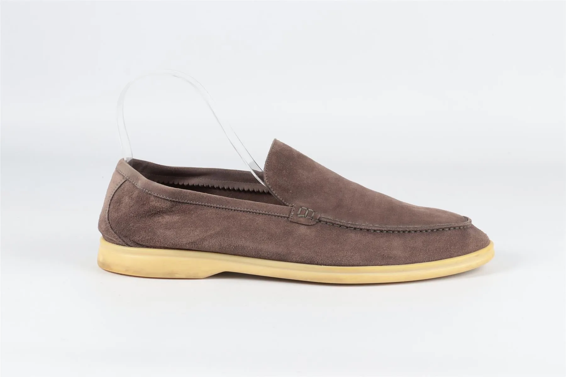 LORO PIANA BROWN MEN'S SUMMER WALK SUEDE LOAFERS EU 45 UK 11 US 12
