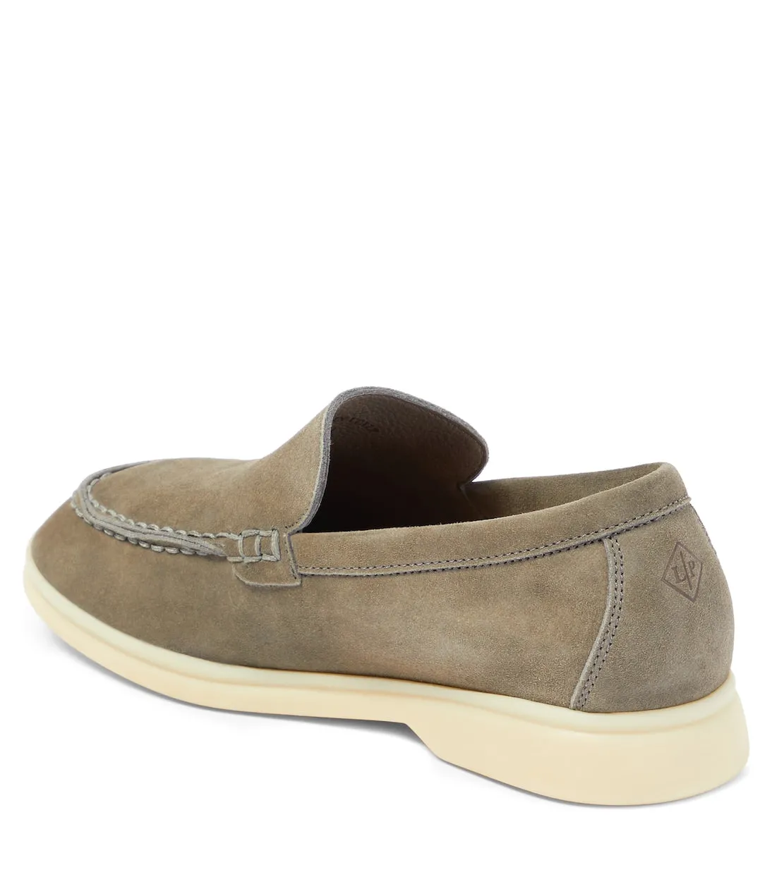 Loro Piana summer walk suede loafers, gray