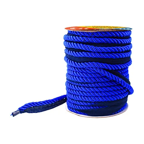 Mandala Crafts Twisted Lip Cord Trim by The Yard - Lip Cording for Sewing Pillows Upholstery Trim Edge Sewing Piping Cord - 7mm