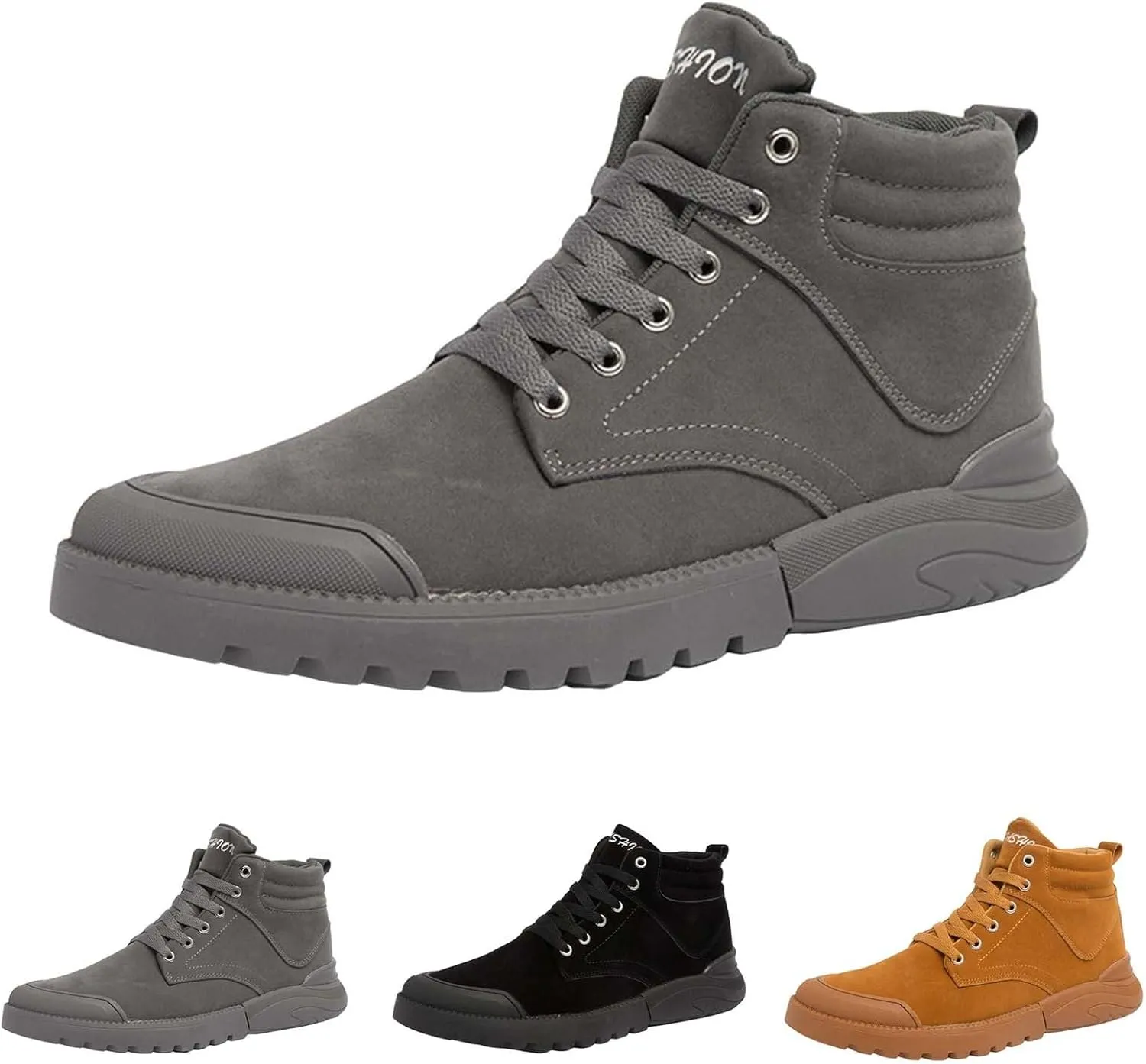 Men Work Boots Slip On Hiking Sneakers Shoes with Hook Loop Womens Working Shoes Food Service Waterproof Outdoor Work Botas Lightweight Hike Grounded Footwear