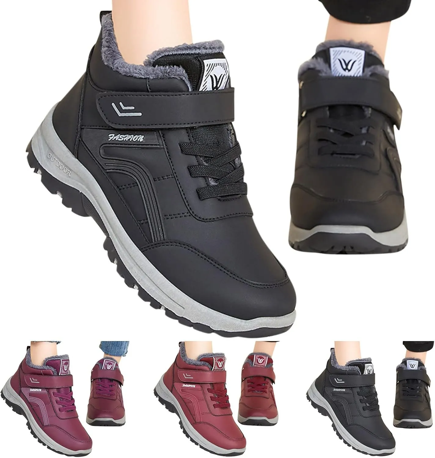 Men Work Boots with Zipper Hiking Sneakers Shoes Slip On Women Safety Shoes Business Casual Platform Sneakers Lightweight Safety Hike Grounded Footwear