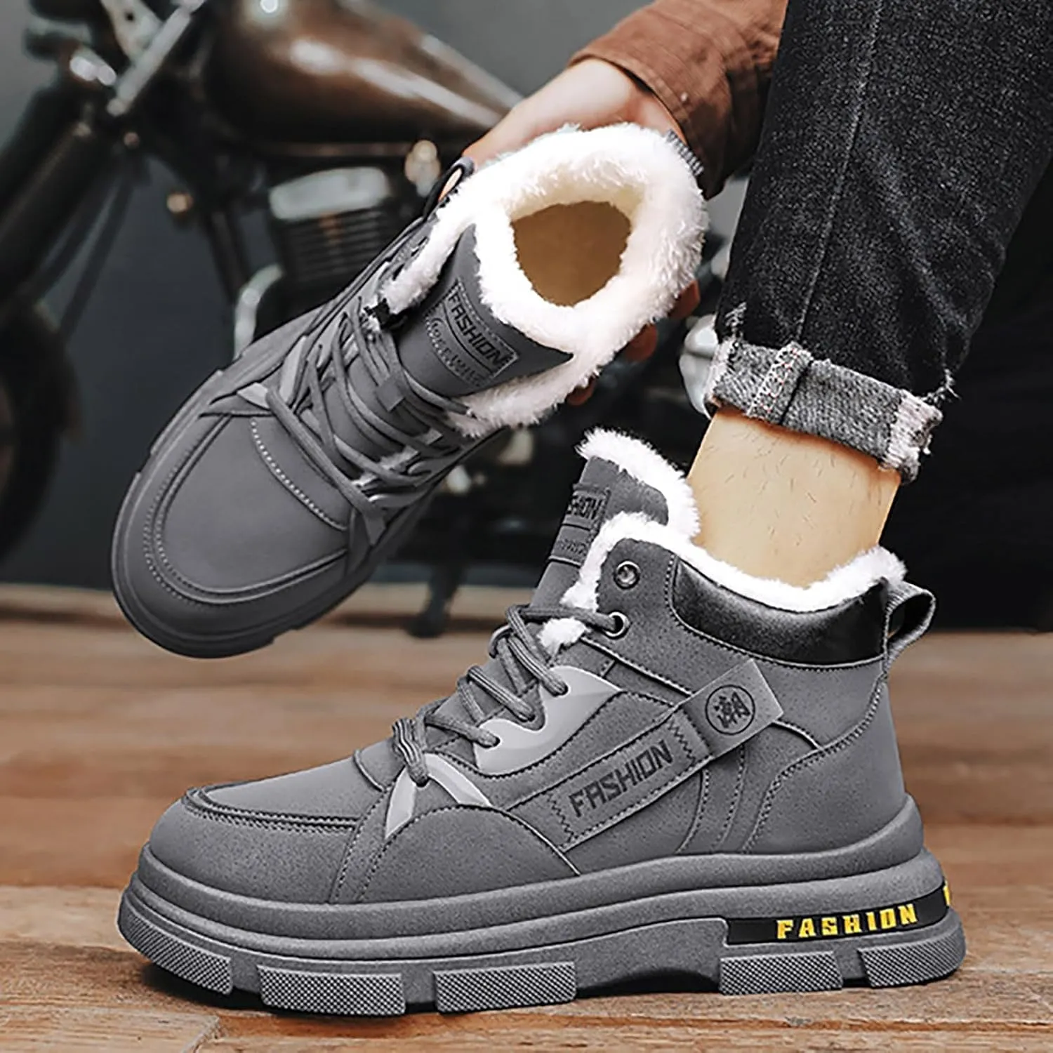 Men Work Boots with Zipper Hiking Sneakers Shoes Slip On Women Safety Shoes Business Casual Platform Sneakers Lightweight Safety Hike Grounded Footwear