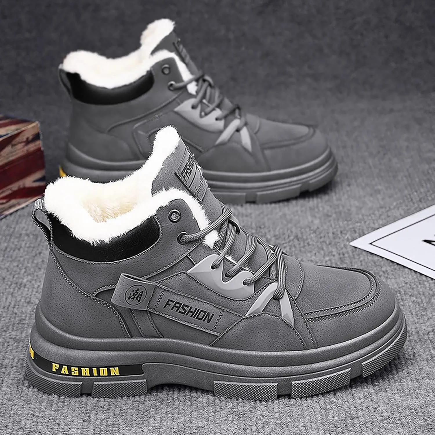 Men Work Boots with Zipper Hiking Sneakers Shoes Slip On Women Safety Shoes Business Casual Platform Sneakers Lightweight Safety Hike Grounded Footwear