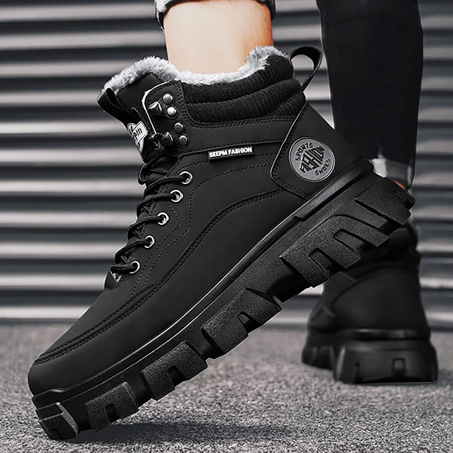 Mens Work Boots Steel Toe Hiking Sneakers Ankle Booties Women Working Shoes Steel Toe Platform Shoes Composite Toe Botas Hike Grounded Footwear