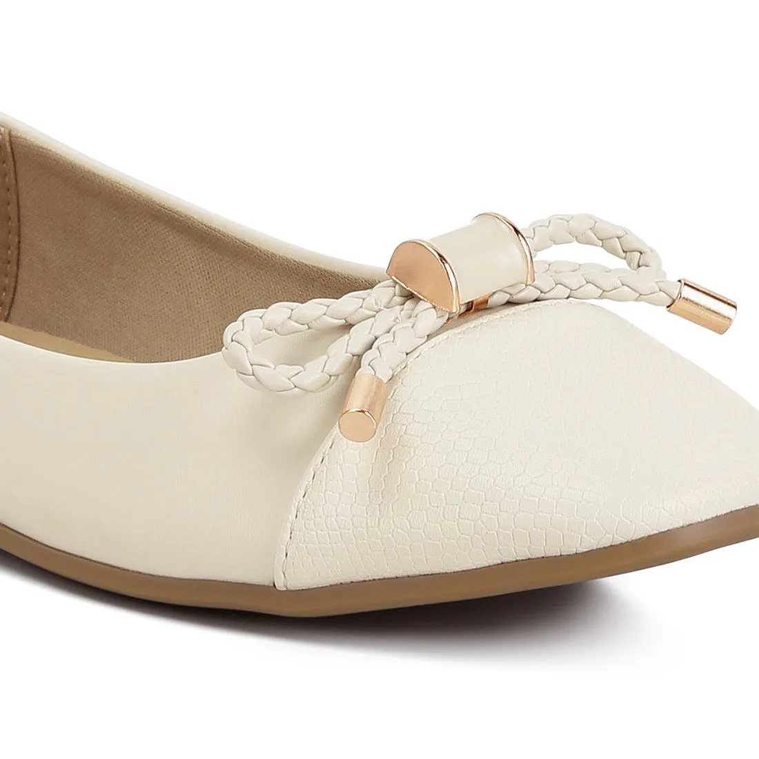 Metallic Embellished Flat Ballerinas