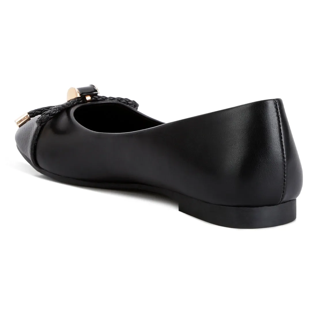 Metallic Embellished Flat Ballerinas