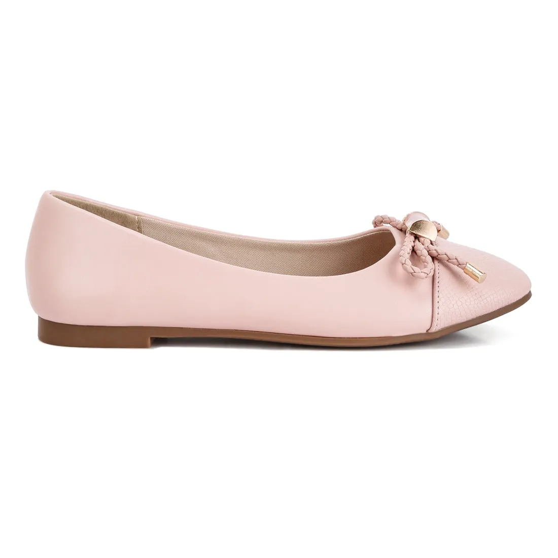 Metallic Embellished Flat Ballerinas