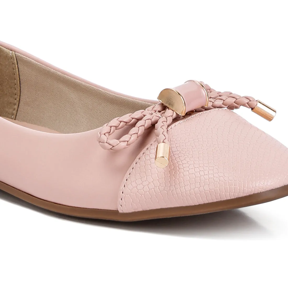 Metallic Embellished Flat Ballerinas