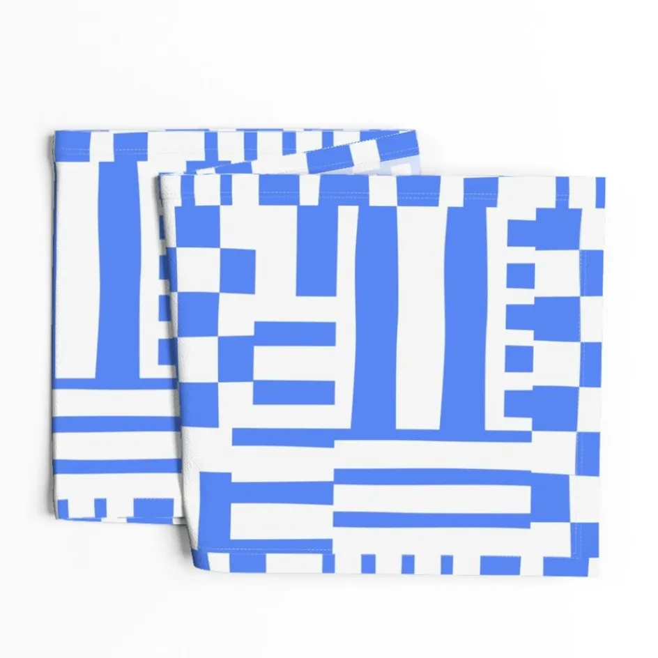 Modern Patchwork Table Runner - Azure