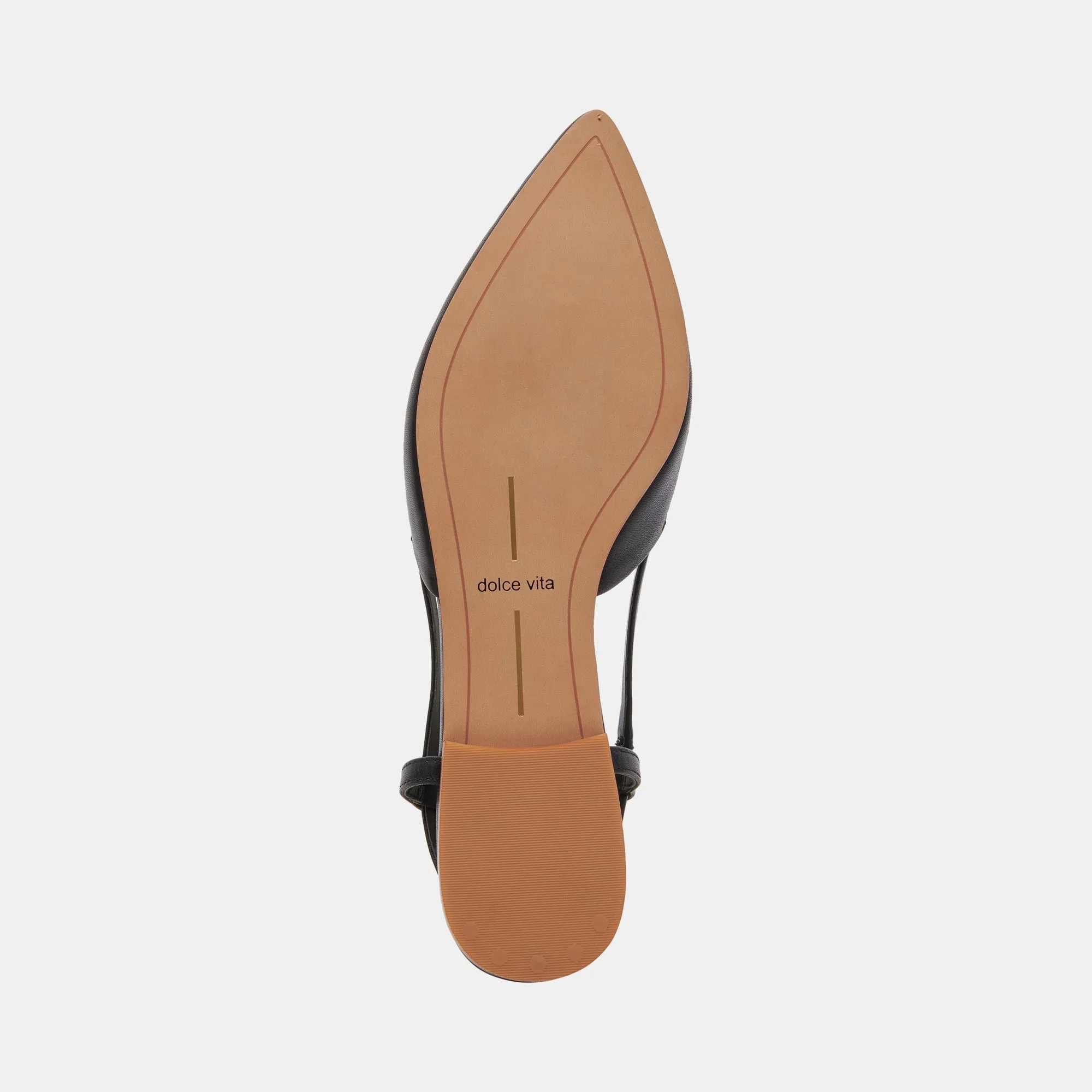 NARAH FLATS BLACK LEATHER - re:vita