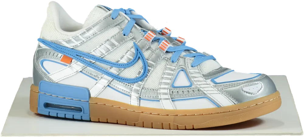 Nike CU6015 Silver/Blue Air Rubber Dunk Off White Trainers UK 11 👟