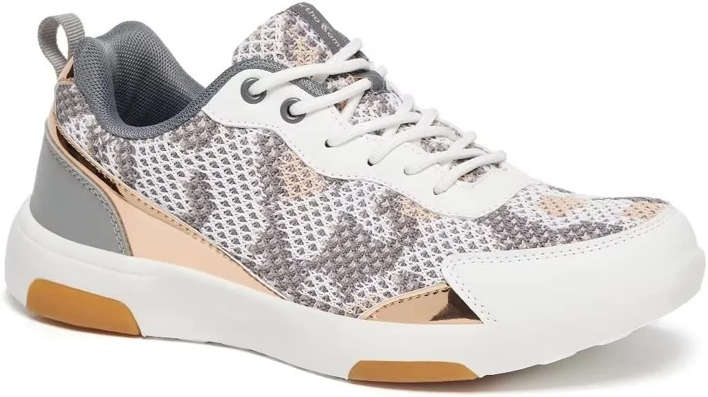 OrthoComfoot Women's Orthopedic Walking Shoes with Arch Support: Comfortable Fashion Sneakers for Plantar Fasciitis, Casual Orthotic Sneakers for Heel and Foot Pain Relief