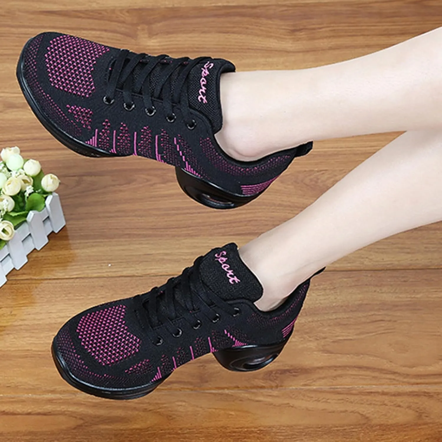 Orthopedic Shoes for Women Breathable Soft Mesh Sneakers Lace Up Cushion Split Sole Sports Walking