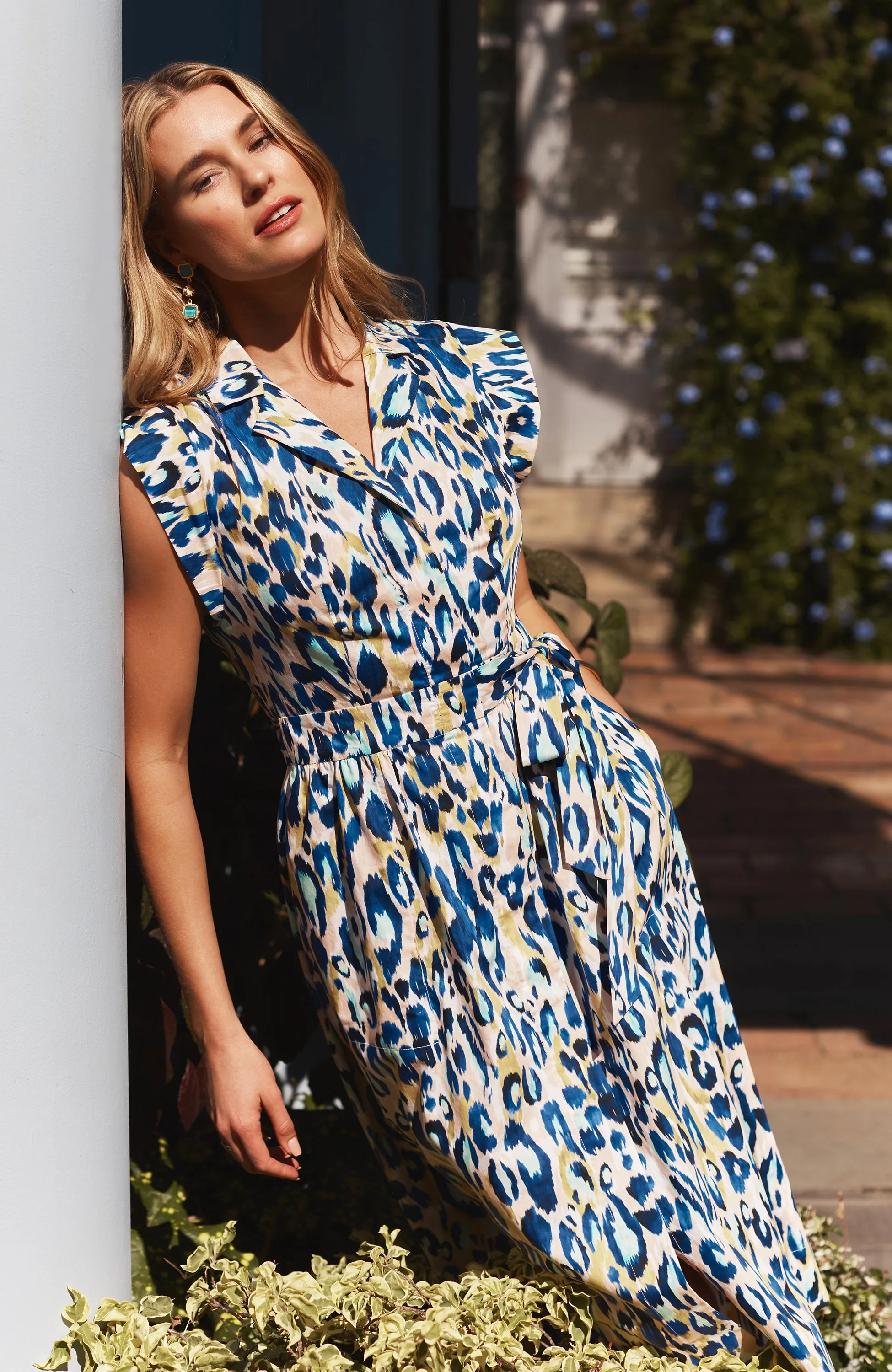 Paige Aqua Animal Dress - Aqua Animal