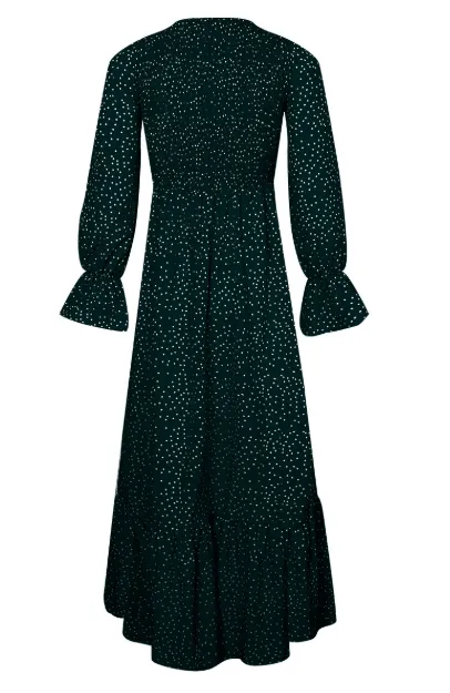 Polka dot long sleeve dress