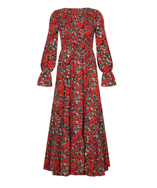 Polka dot long sleeve dress