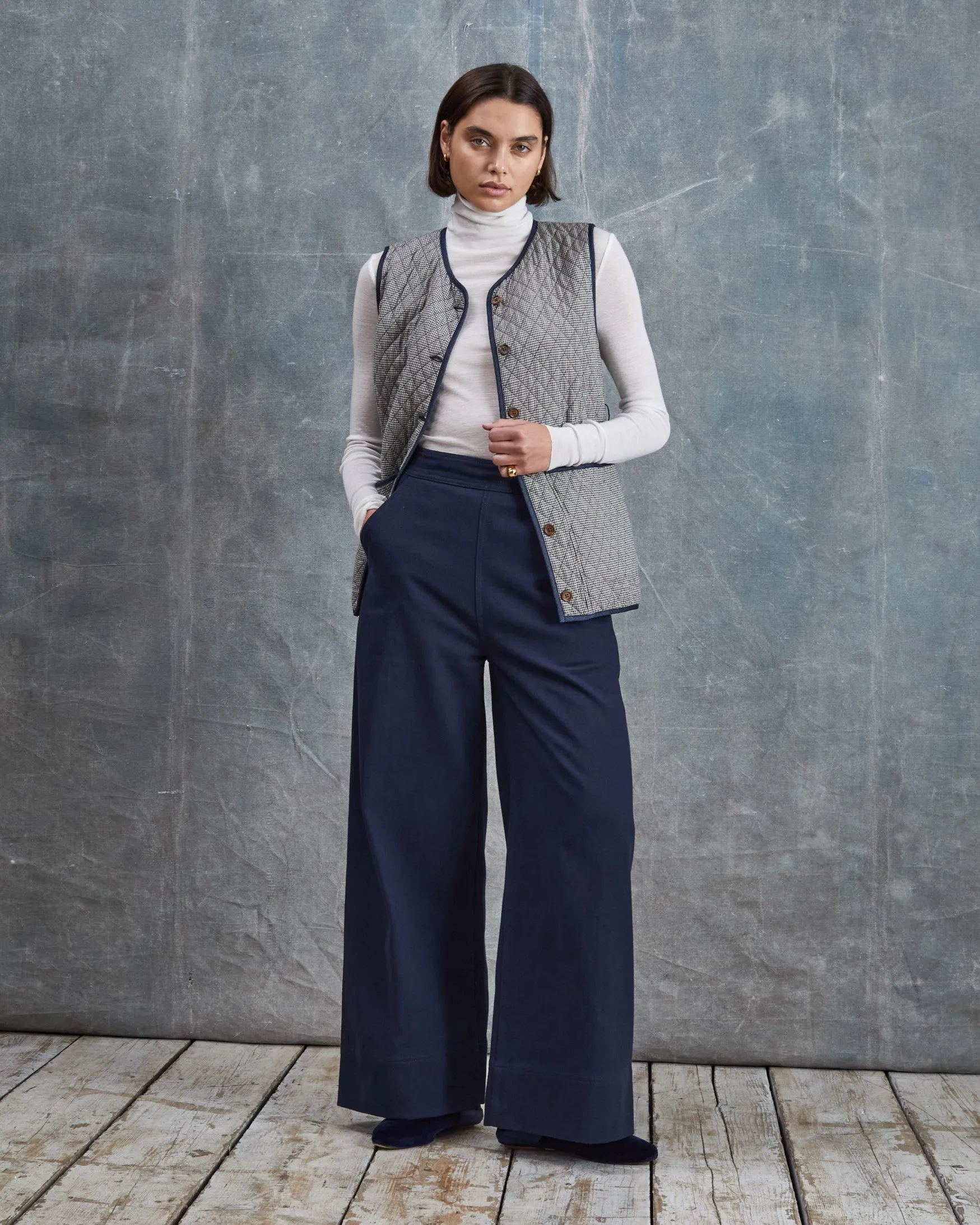 Polly - Check Quilted Gilet