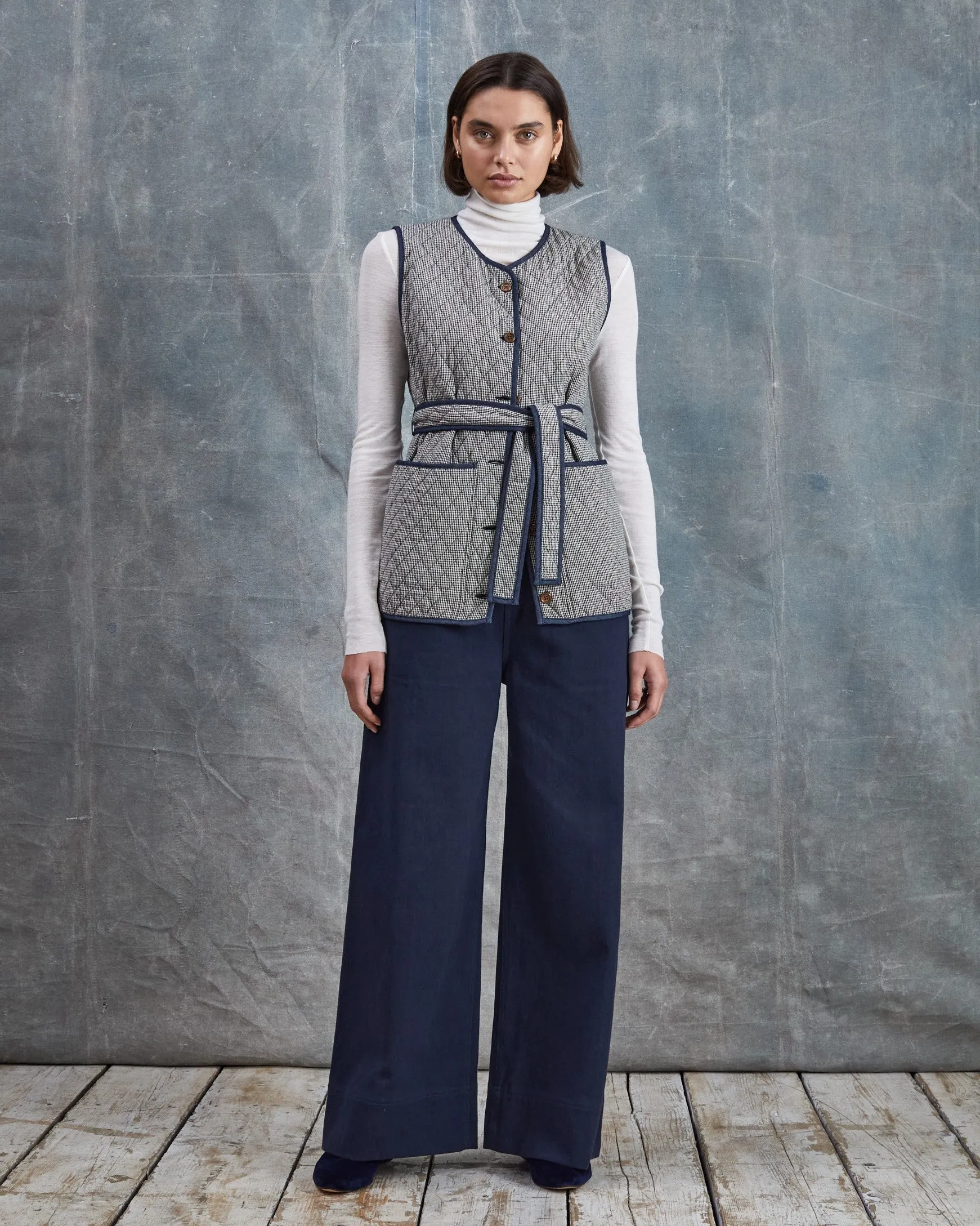 Polly - Check Quilted Gilet