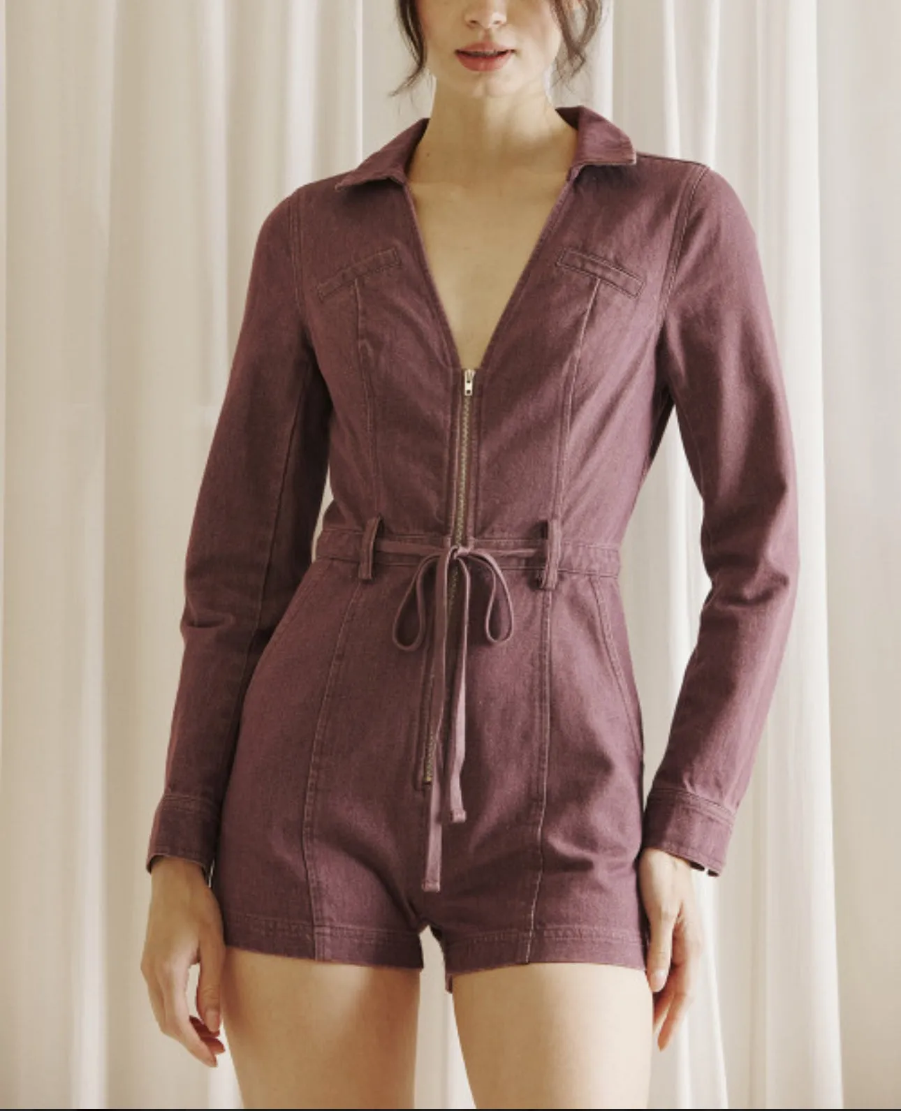 Purple Denim Jumpsuit For Women, Jean Jumpsuit, Onesie