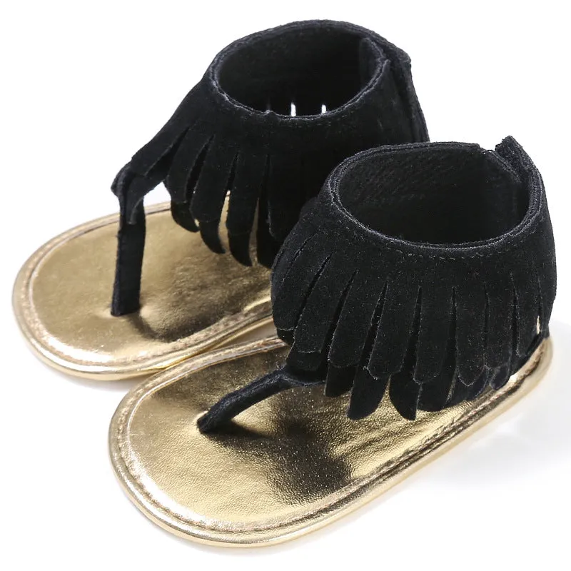 Retro Tassel Flannel Sandals - GlamzLife