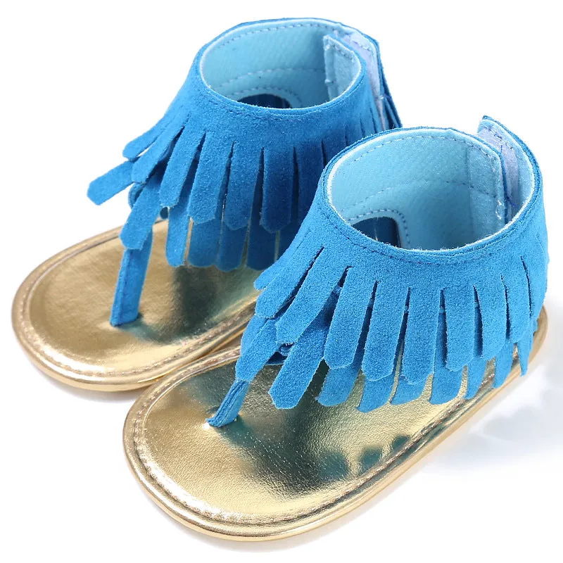 Retro Tassel Flannel Sandals - GlamzLife