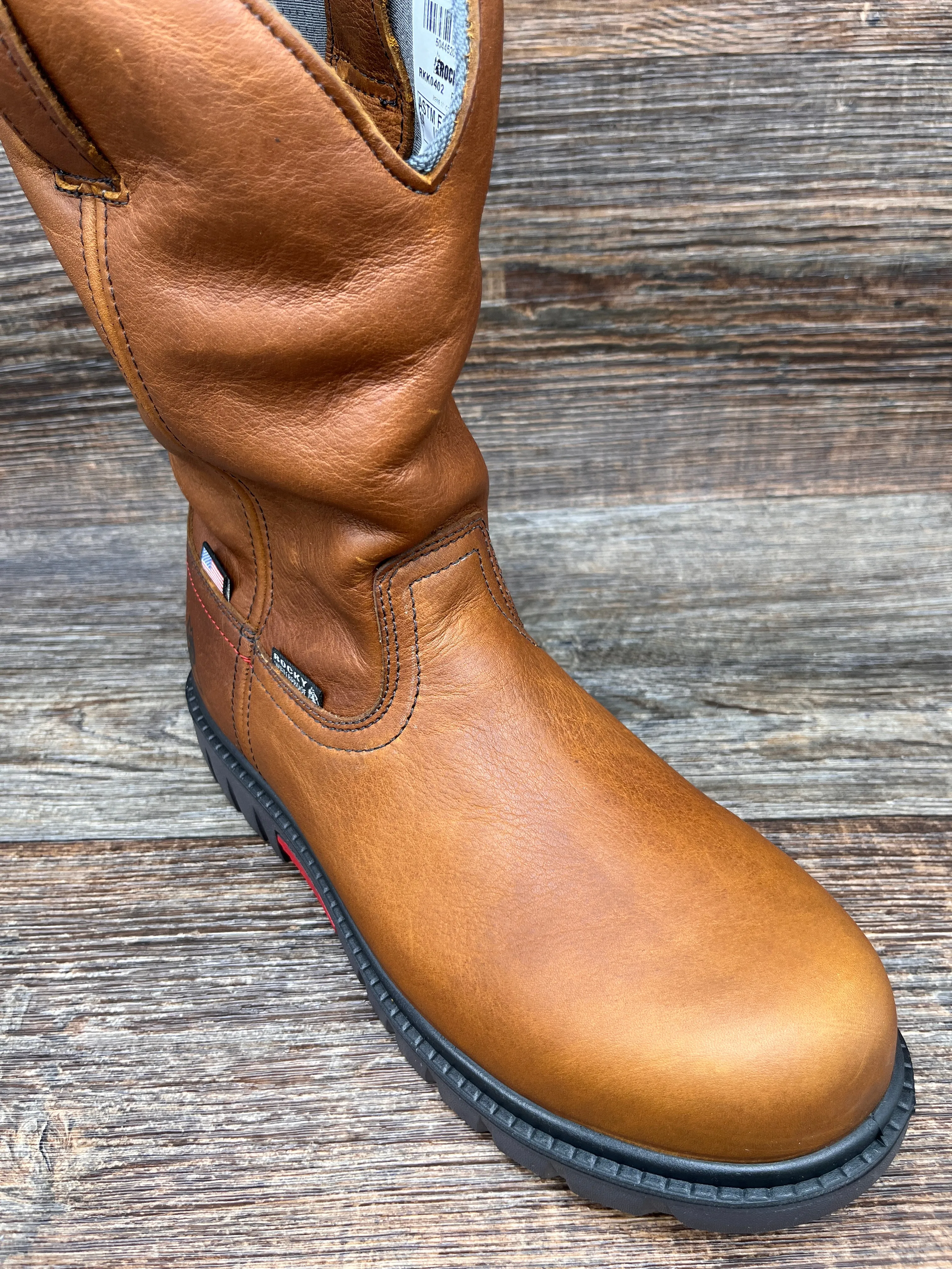 rkk0402 Men's USA Made Waterproof Composite Toe Slip On Work Boot by Rocky