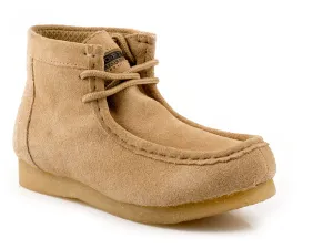 Roper Kids Unisex Gum Sticker Sand Suede Ankle Boots