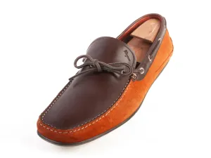 Salvatore Ferragamo Orange Suede Loafers
