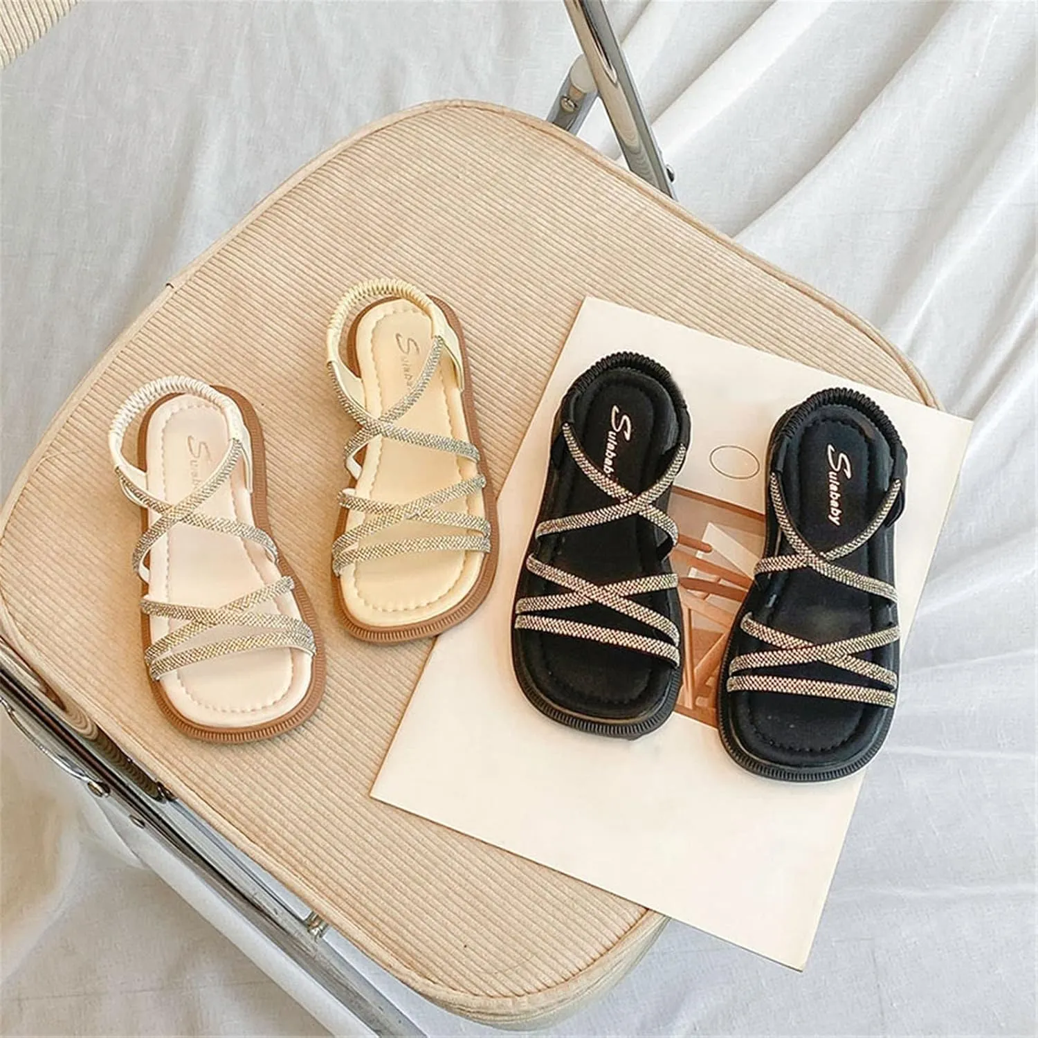 School Shoes for Girls Mesh Design Sandals Flat Sandals Summer Dress Shoe Casual Fashion Size 5 Toddler Girl Shoes