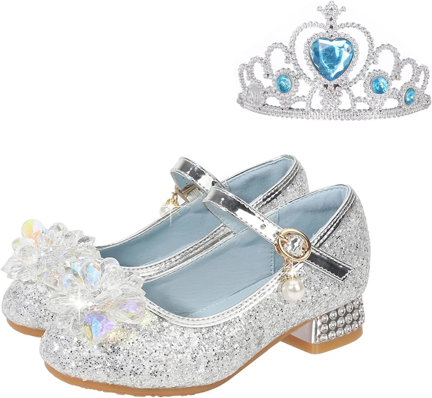 Shoes Low Heel Toddler Girls Dress Shoes Cute Bowknot Sparkle Mary Jane Flower Girls Wedding Birthday Party Prom