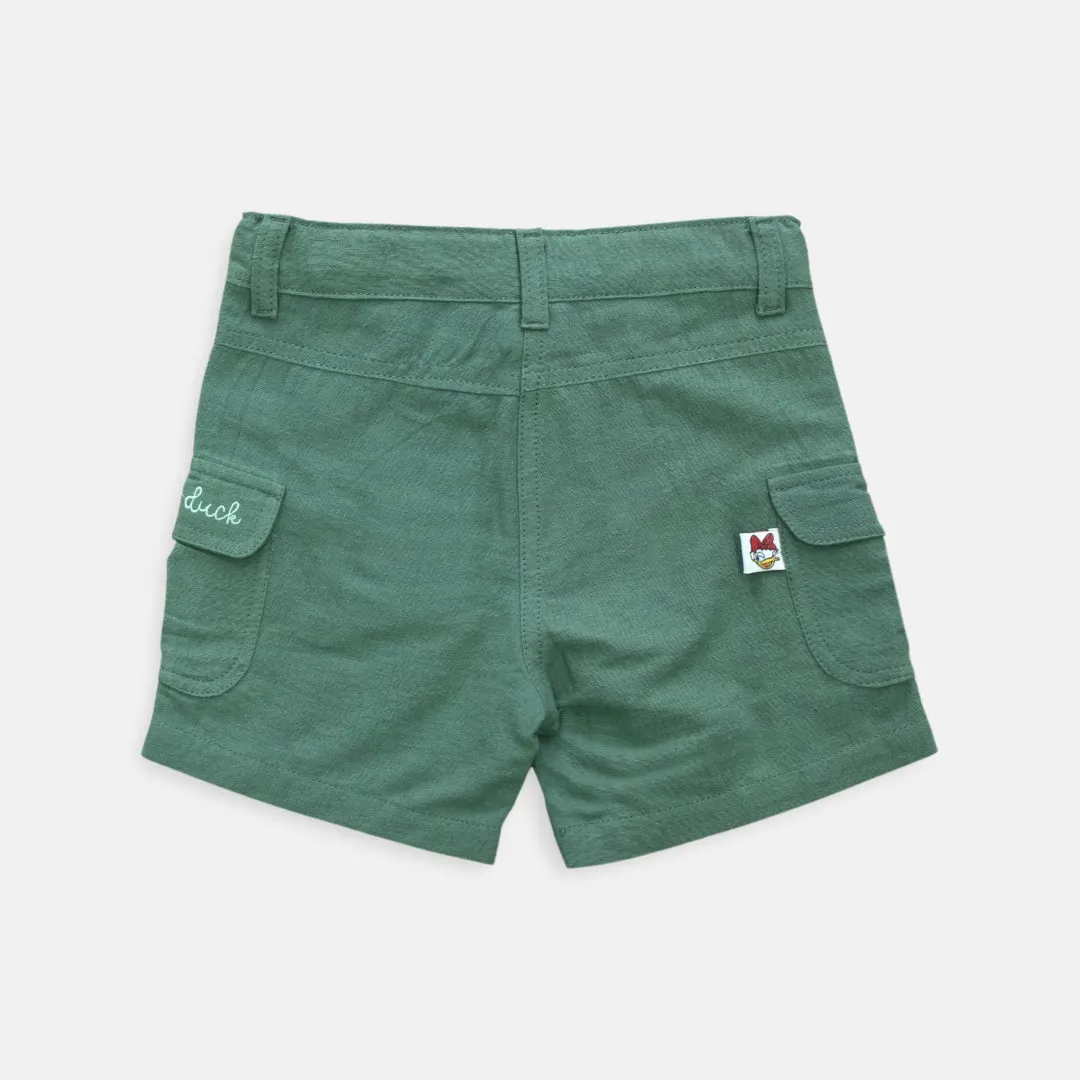 Short/ Celana Kargo Anak Perempuan Green/ Daisy Duck Urban Casual