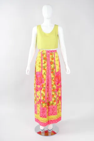 Silk Tiki Rose Top & Skirt Set