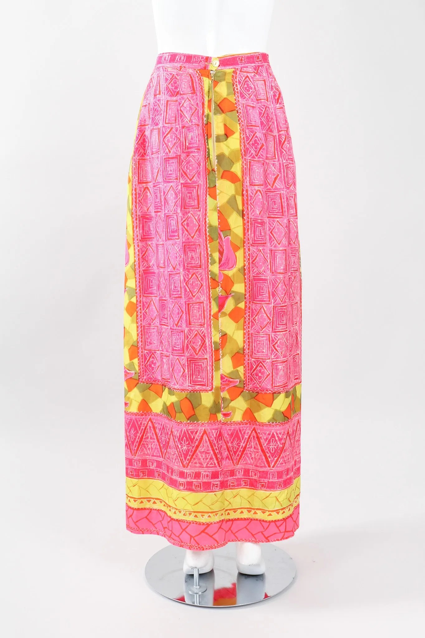 Silk Tiki Rose Top & Skirt Set