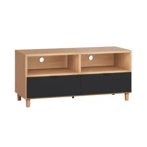 Simple TV Cabinet 120 - Oak & Black