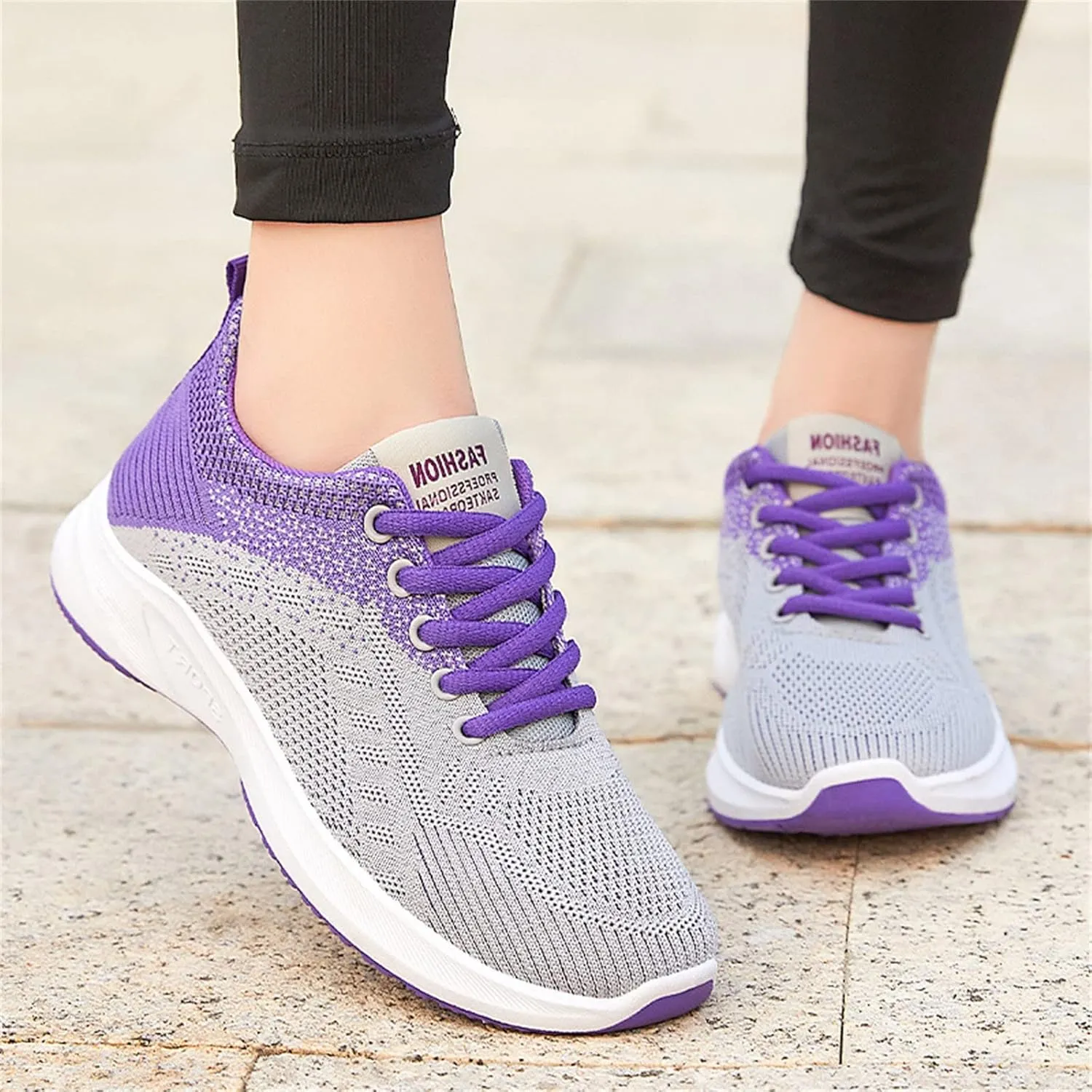 Sneakers for Women Walking Shoes Casual Lace Up Walking Shoes Women Jogging Shoes Dressy Casual Black Platform Sneaker Steel Toe Tennis Shoe Trainers Shoe