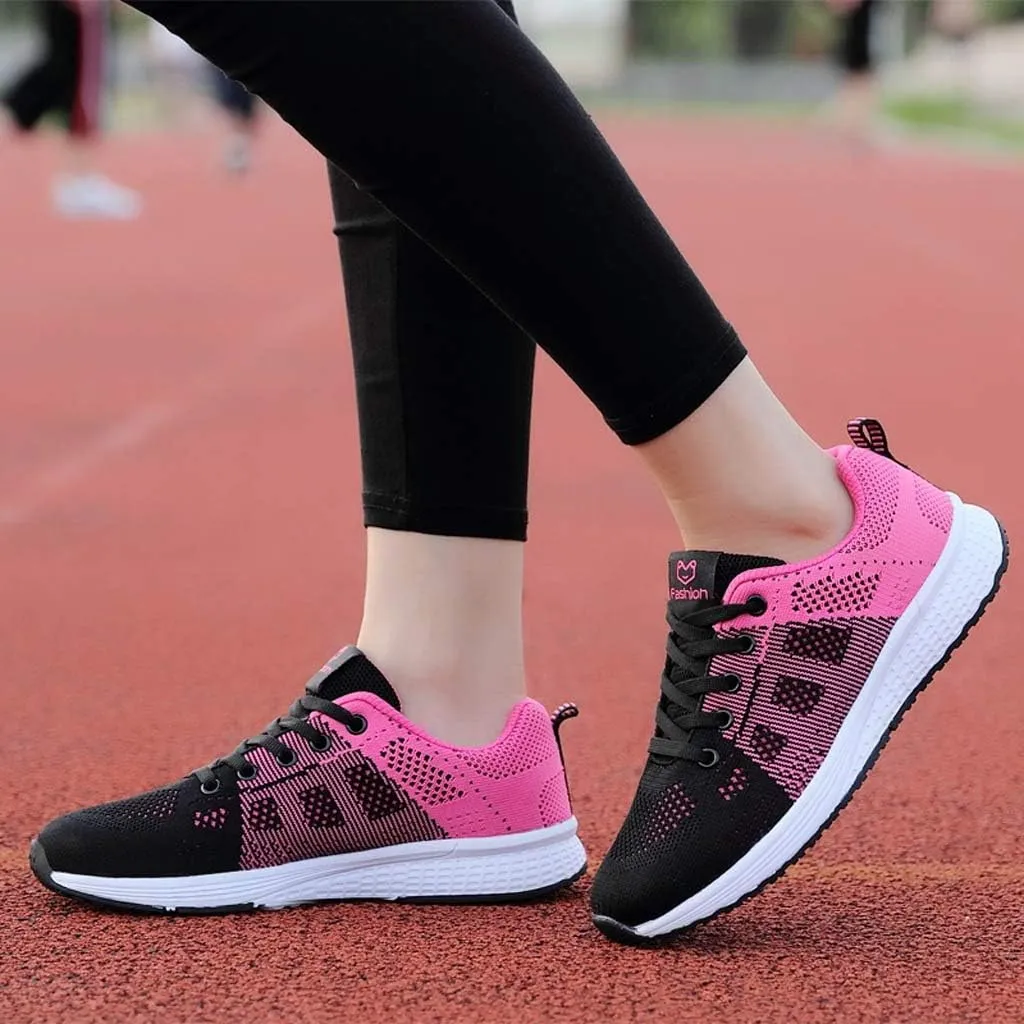 Sneakers for Women Walking Shoes Casual Lace Up Walking Shoes Women Jogging Shoes Dressy Casual Black Platform Sneaker Steel Toe Tennis Shoe Trainers Shoe