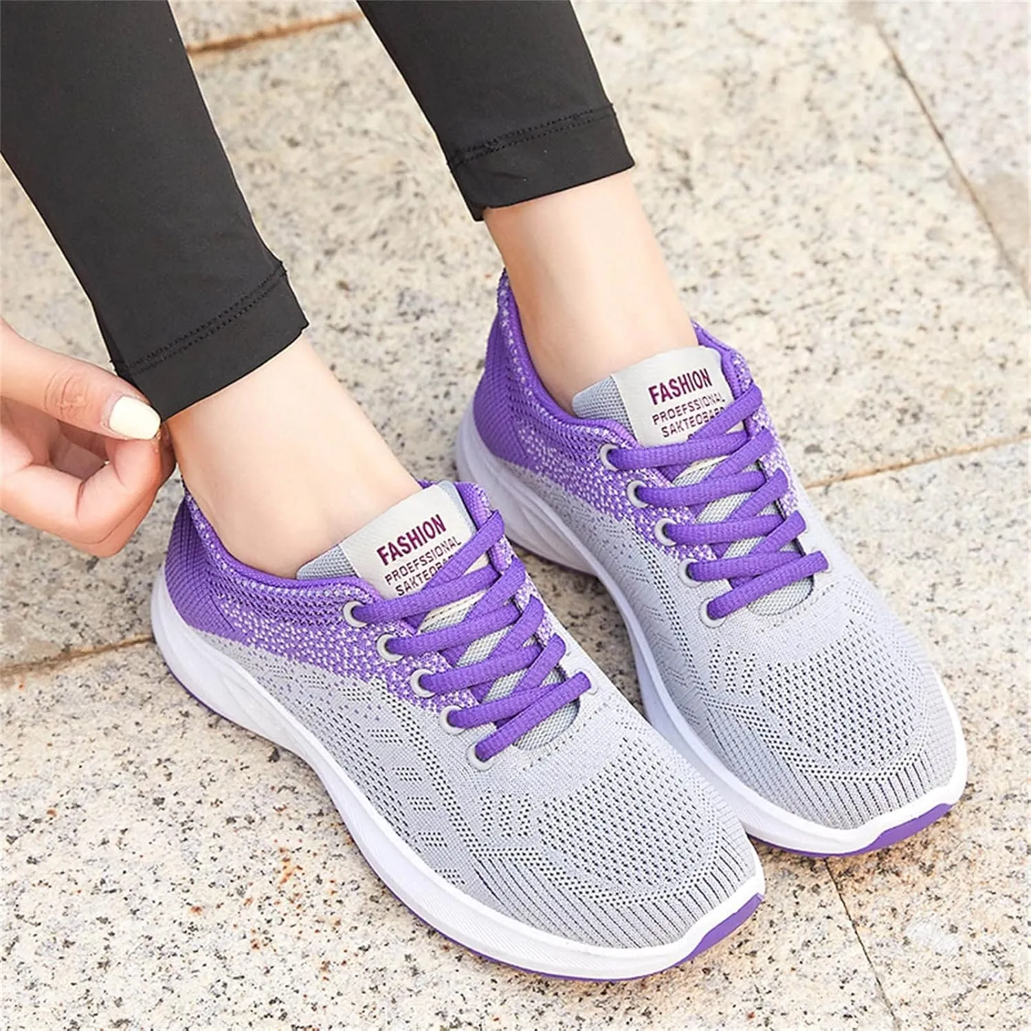 Sneakers for Women Walking Shoes Casual Lace Up Walking Shoes Women Jogging Shoes Dressy Casual Black Platform Sneaker Steel Toe Tennis Shoe Trainers Shoe