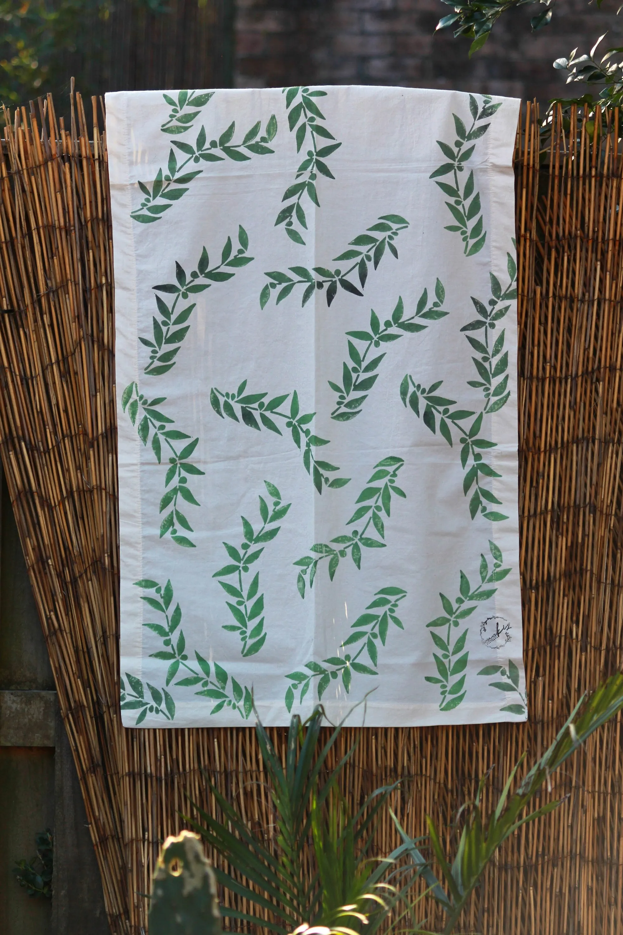 Spring Block Printed Table Runner