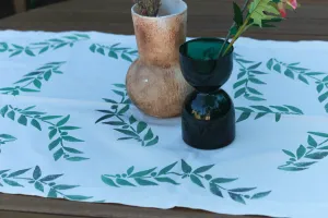 Spring Block Printed Table Runner