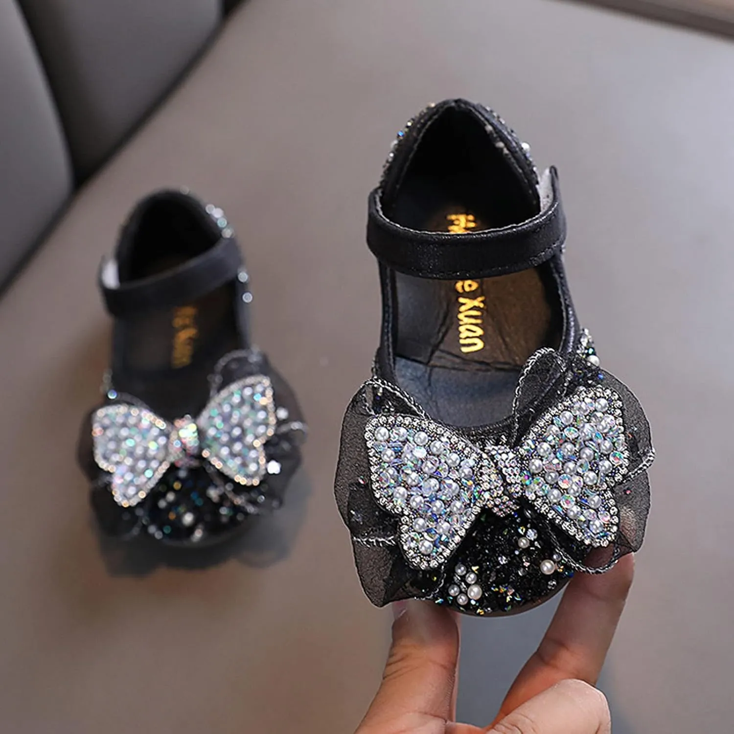 Summer Girls Dance Shoes Princess Dress Performance Shoes Pearl Sequin Ribbon Bow Light Girls Booties Size 11