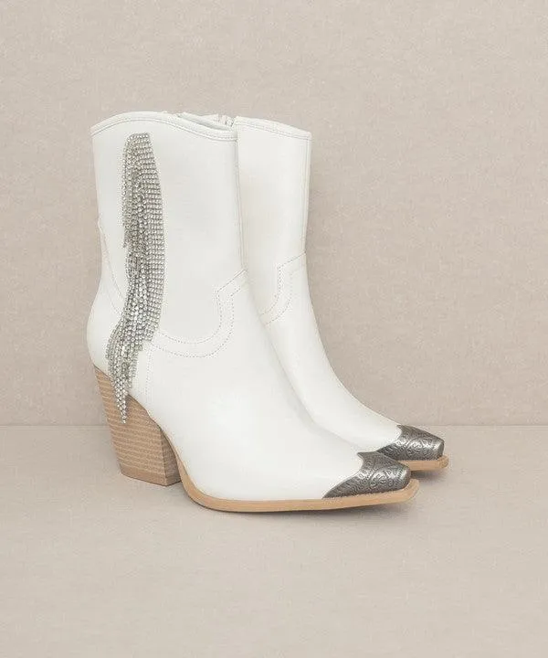 Tanner - Rhinestone Fringe Boots