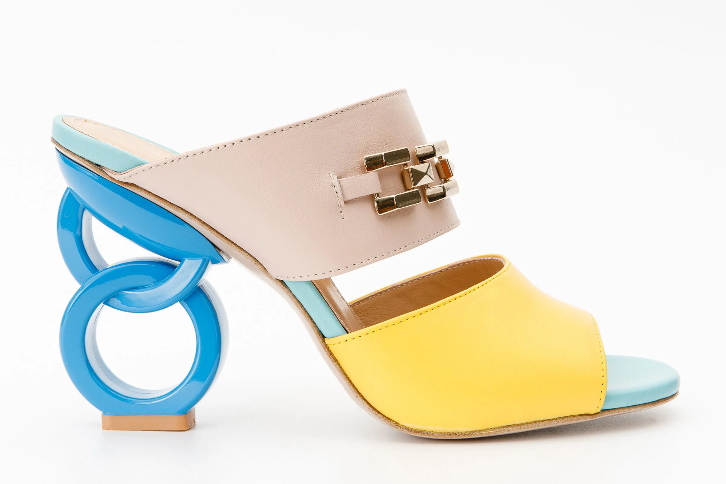 The Vouge Multicolor Leather Women Sandal