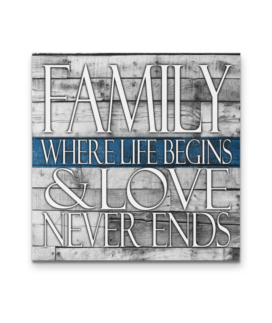 Thin Blue Line Family Square Canvas