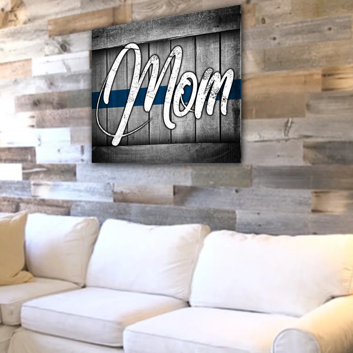 Thin Blue Line Mom Canvas