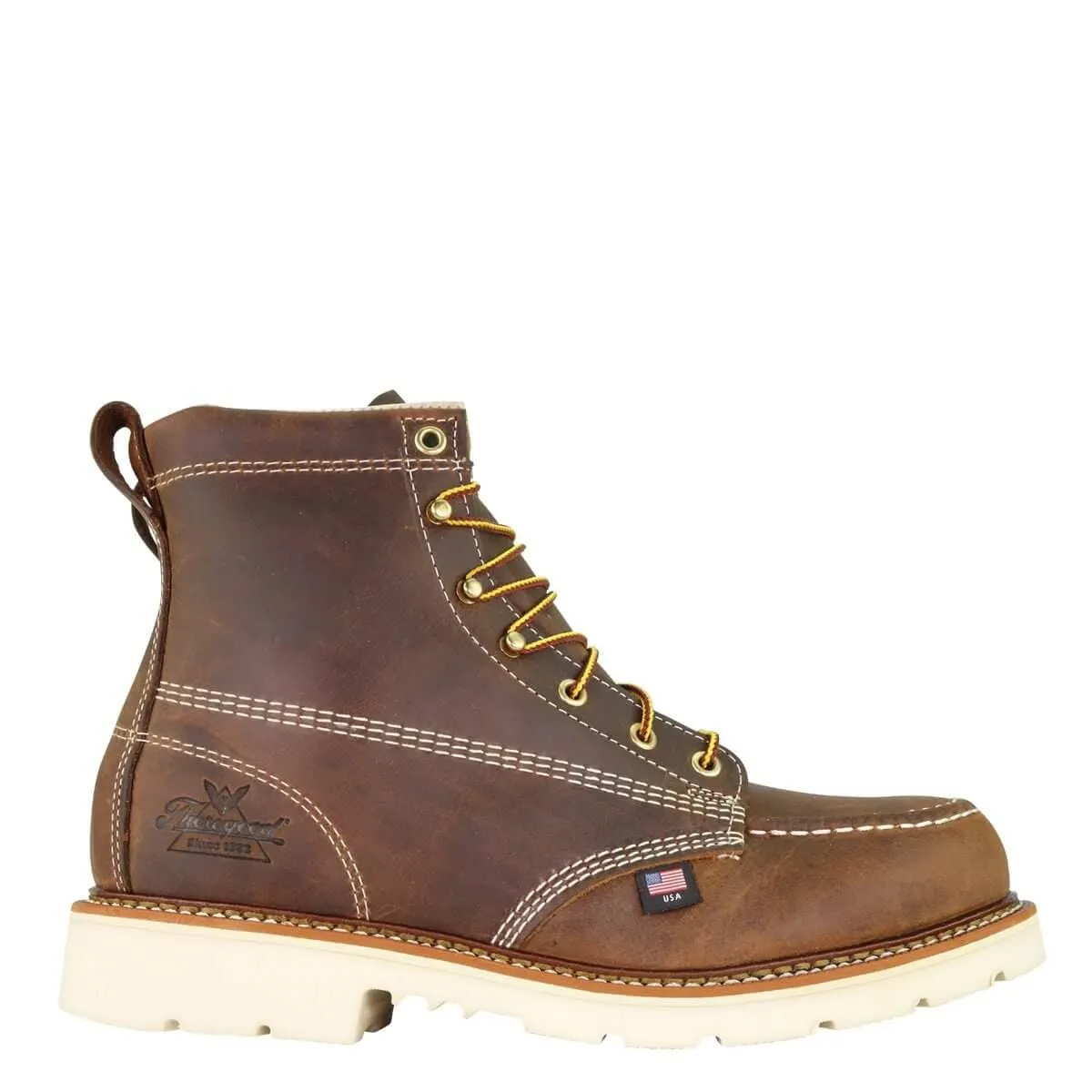 Thorogood Men's 6" Crazy Horse Moc Steel Toe Work Boot