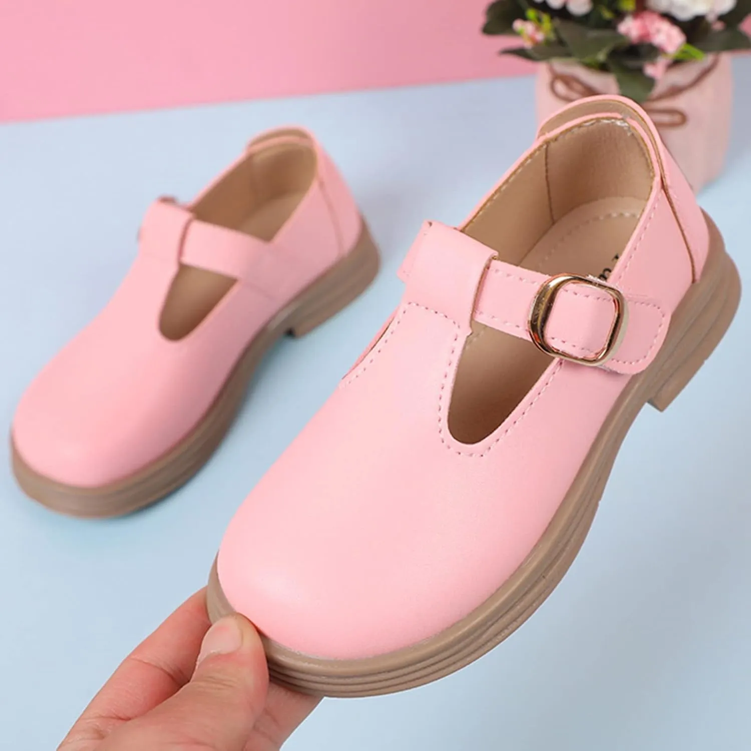 Toddler Girl Mary Jane Dress Shoes School Oxford Flats for Girl Party Shoes Wedding Uniform Platform Shoes