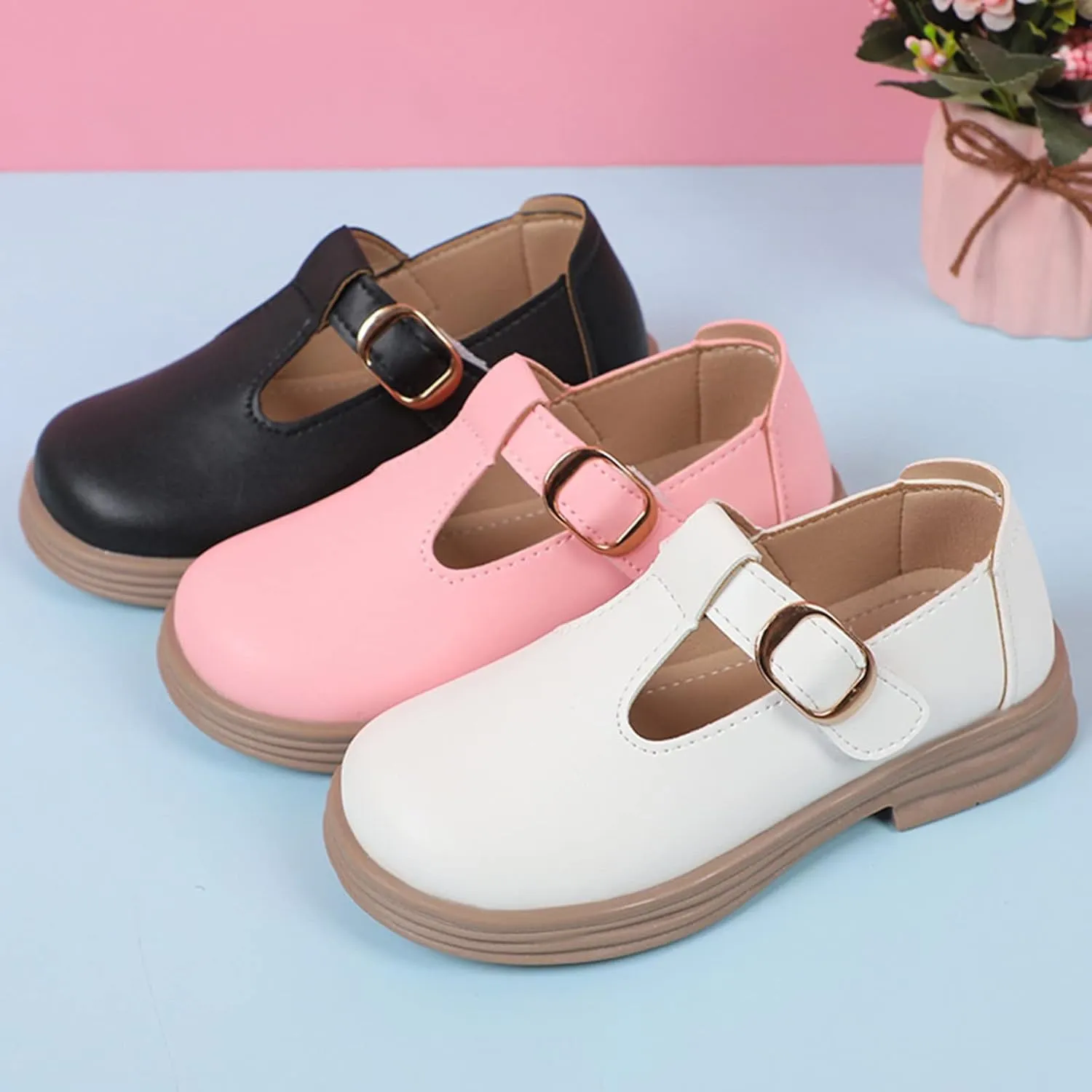 Toddler Girl Mary Jane Dress Shoes School Oxford Flats for Girl Party Shoes Wedding Uniform Platform Shoes